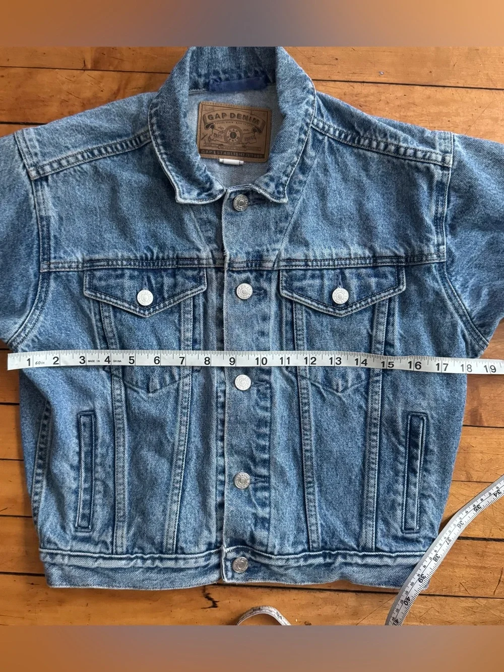 Kids Gap Denim Jacket, Vintage, Youth, Size M blue jean